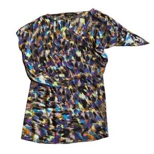 Corey Lynn Calter colorful silk asymmetrical dress